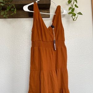 Rust orange maxi dress